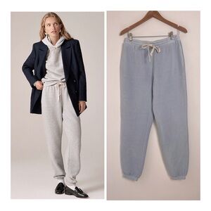 NEW J. Crew Women's Light Blue Heritage Super Soft Fleece Cotton Blend Joggers S